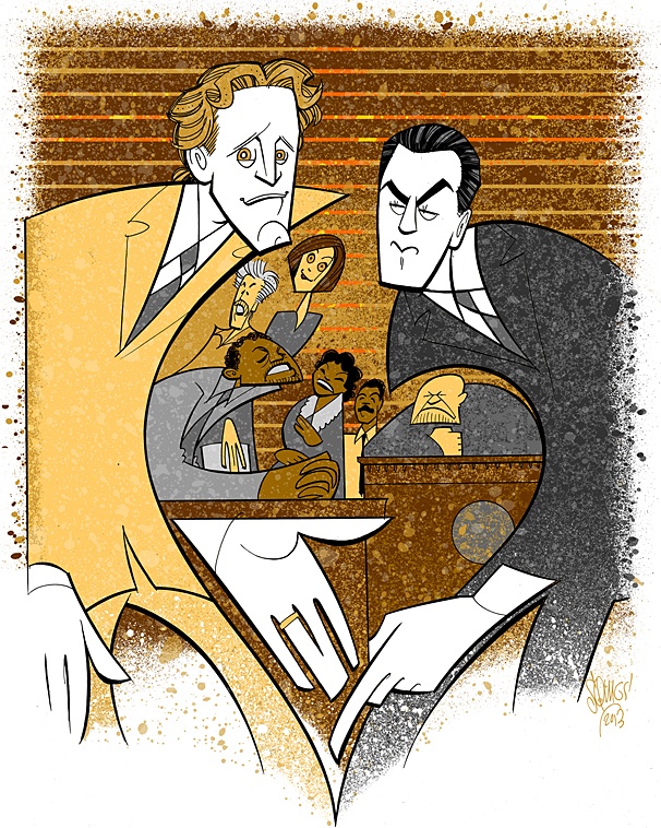 Squigs Pens a Courtroom Sketch of A Time to Kill, Starring Sebastian Arcelus & Patrick Page