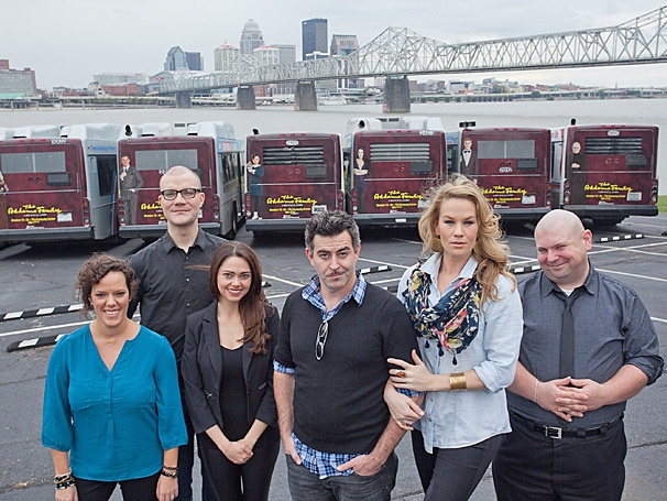 The Addams Family Stars Roll Through Louisville with Their Own TARC Buses