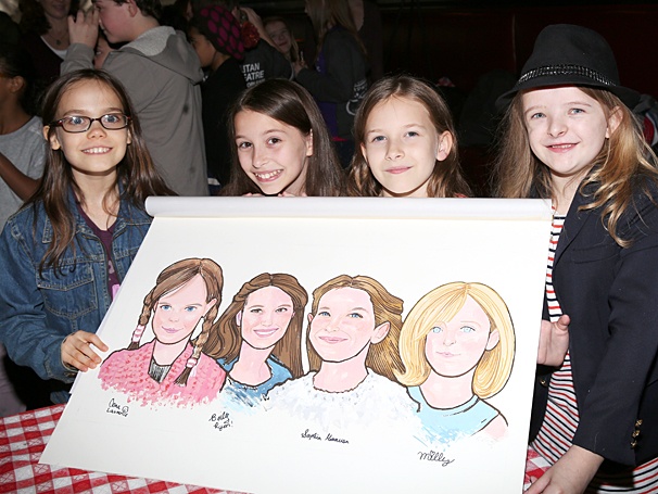 Matilda's Oona Laurence, Bailey Ryon, Sophia Gennusa & Milly Shapiro Land a Naughty Portrait at Sardi's