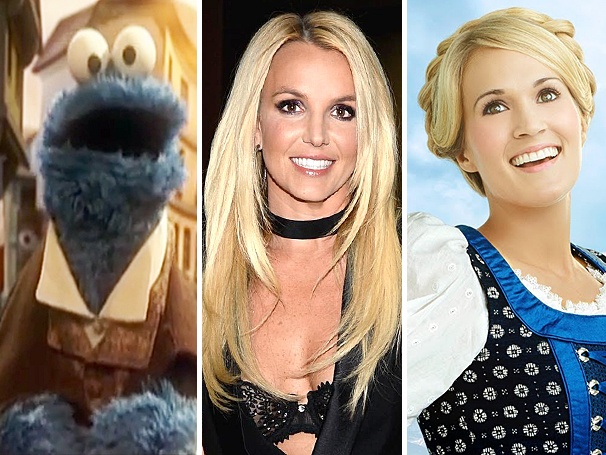 Top 10! Sesame Street Spoofs Les Miz, Britney Meets Jesus & Carrie Gets Her Kids in the Week's Hottest Features