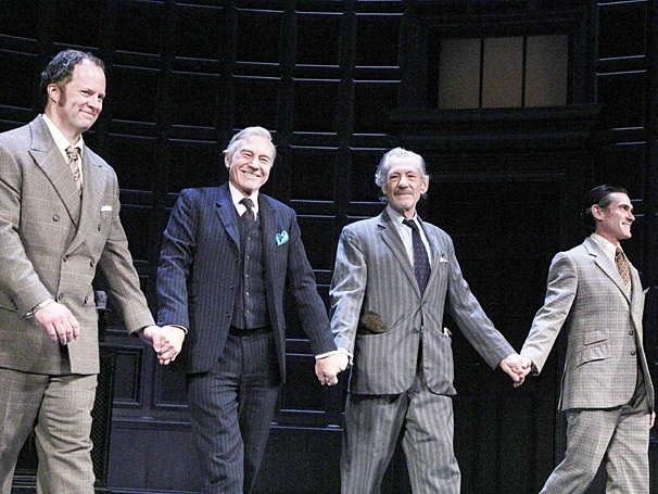 Hats Off to the Knights of Broadway! See Stars Patrick Stewart and Ian McKellen Beam at the No Man's Land Curtain Call