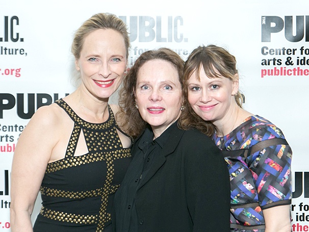 The Cast of Richard Nelson's Regular Singing Toast the Fourth and Final Apple Family Play