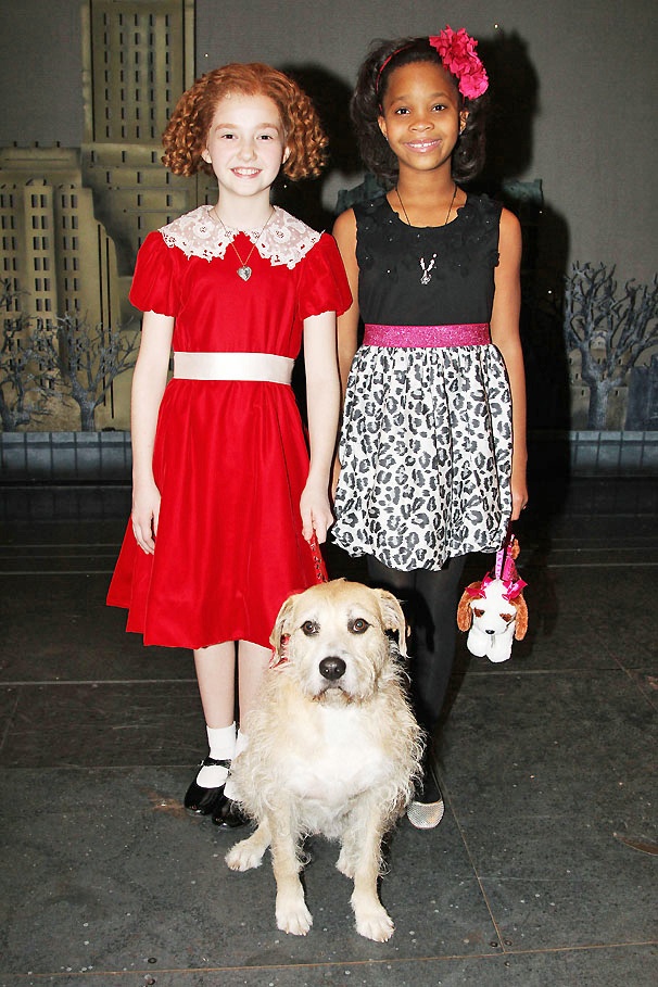 Cuteness Times Two! Annie Remake Star Quvenzhané Wallis Visits Broadway's Orphan Taylor Richardson