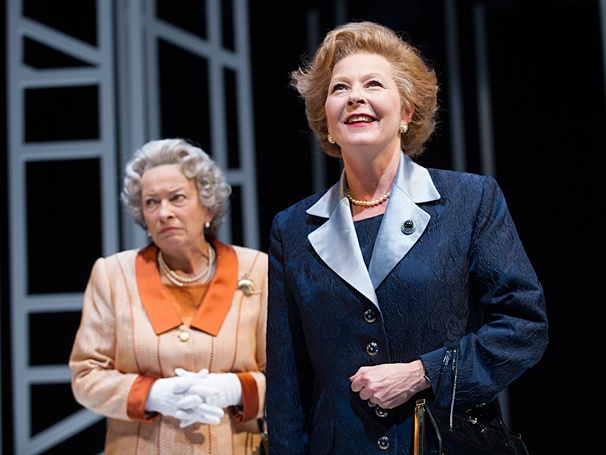 Mrs. Thatcher and The Queen Tricycle to London's West End in Handbagged