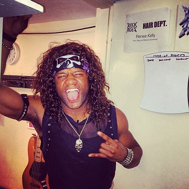 NFL Star Randall Cobb Gets a Broadway Makeover! See His Wild Rock of Ages Debut