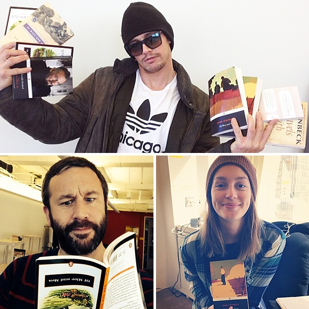 Of Mice and Men Stars James Franco, Chris O’Dowd & Leighton Meester Snap Selfies on Steinbeck’s Birthday