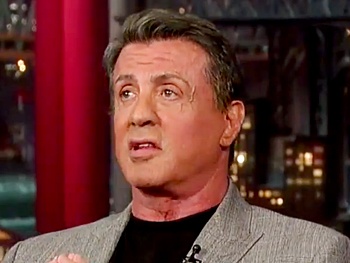 OMG! Watch Sylvester Stallone Down Raw Eggs & Talk Up 'Shredded' Rocky Star Andy Karl