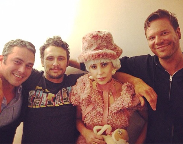 Lady Gaga Celebrates Her Birthday on the Ranch with Of Mice and Men Stars James Franco & Jim Parrack