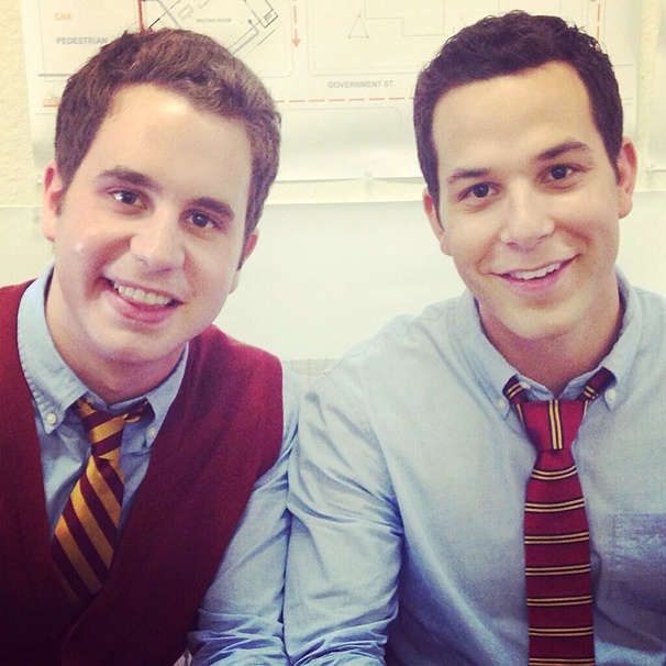 Barden Reunion! Broadway Faves Ben Platt & Skylar Astin Snap a Pic from the Set of Pitch Perfect 2