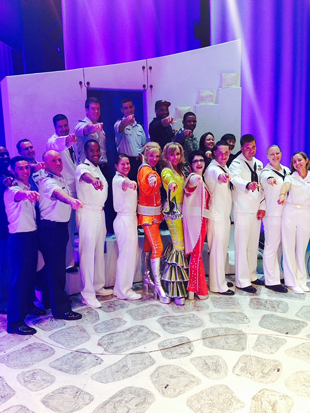Fleet Week Surprise! The Cast of Mamma Mia! Welcomes a Crew of Sailors to the Greek Isles