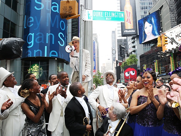Hot Shot! The Cast of After Midnight Celebrates the Unveiling of Duke Ellington Way in Times Square