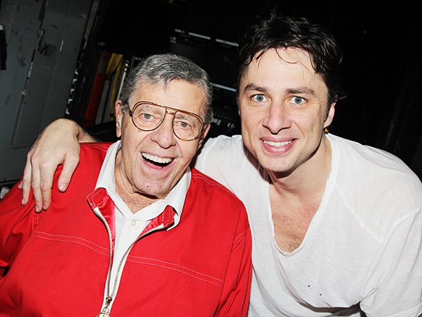 Photos! Comedy Legend Jerry Lewis Meets Zach Braff & the Gangsters of Bullets Over Broadway