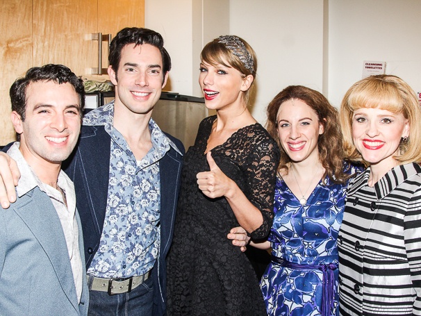 Photos! Pop Superstar Taylor Swift Spends ‘One Fine Day’ with Jessie Mueller & the Cast of Beautiful