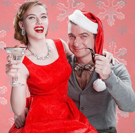 Bridge Stars Liev Schreiber & Scarlett Johansson Get Festive for TONY