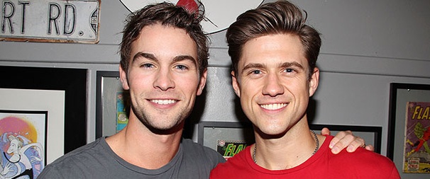 Gossip Girl Reunion! Chace Crawford Checks Out Aaron Tveit in Catch Me If You Can