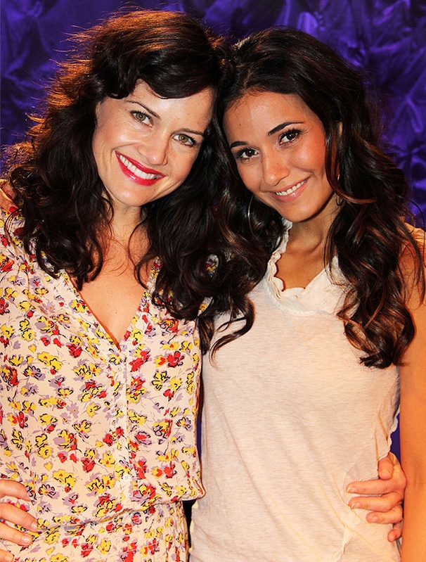 Carlo Gugino Visits Fellow Entourage Gal Emmanuelle Chriqui at Love Loss and What I Wore