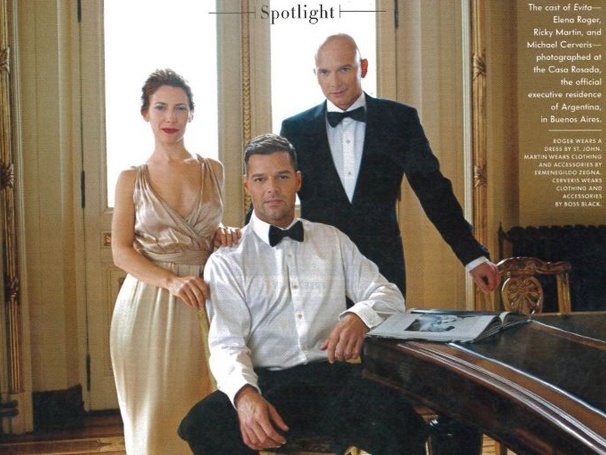 High Flying Adored! Evita Stars Ricky Martin, Elena Roger and Michael Cerveris Dress Up for Vanity Fair