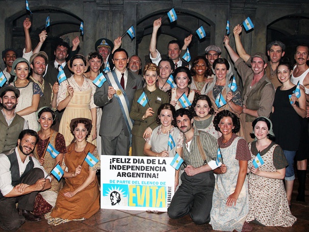 Elena Roger, Michael Cerveris and the Cast of Evita Celebrate Argentina’s Independence