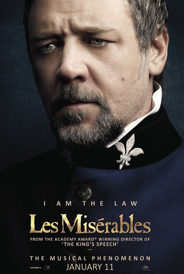 Russell Crowe Lays Down the Law in New Les Miserables Poster