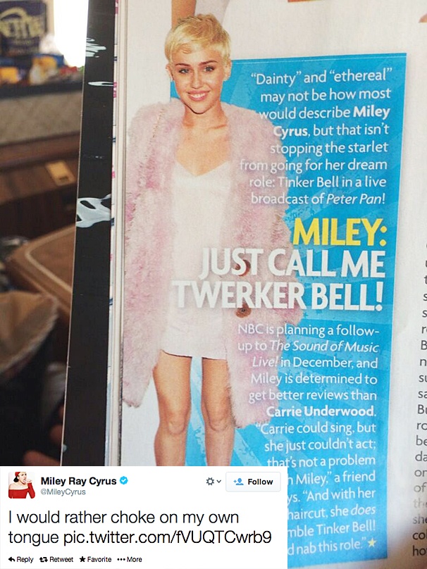 Never Never Land! Miley Cyrus on Playing Tinker Bell in NBC’s Live Peter Pan