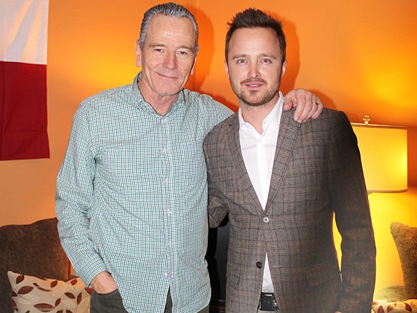 Heisenberg & Pinkman Reunite! Aaron Paul Visits Breaking Bad Buddy Bryan Cranston at All the Way