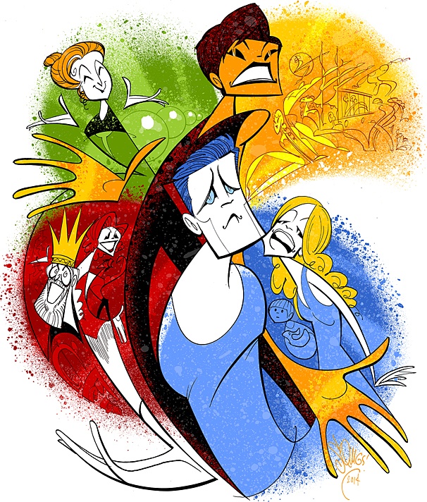 Squigs Sketches Circus Stars Kyle Dean Massey, Ciara Renee & More in an Extraordinary New Pippin Portrait