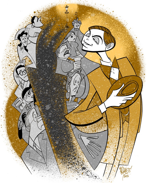 Squigs Paints a Whimsical Portrait of Jim Parsons and His Invisible Rabbit in Harvey