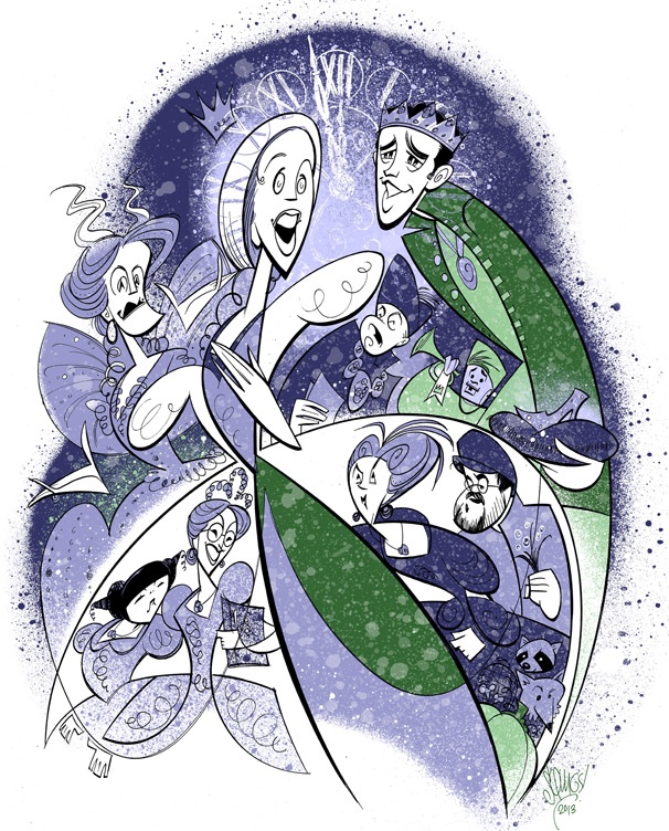 Squigs Sketches the Fairy-Tale World of Cinderella, Starring Laura Osnes and Santino Fontana