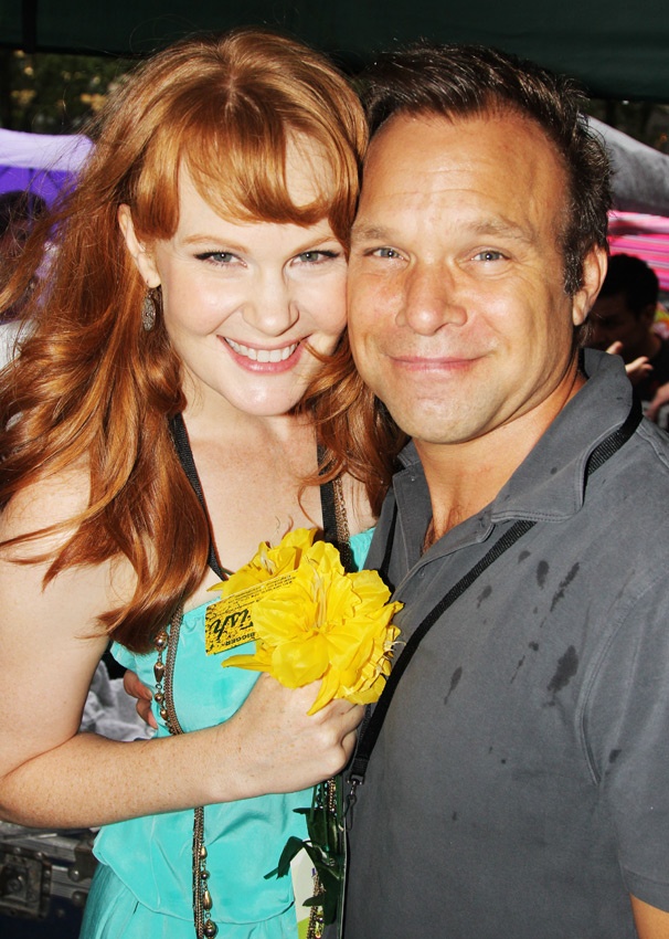 Big Fish Stars Kate Baldwin & Norbert Leo Butz Spread Sunshine on a Rainy Afternoon in Bryant Park