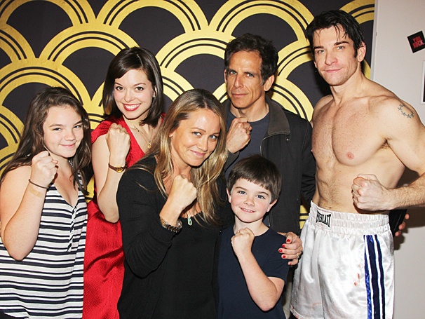 Ben Stiller & His Family Get a Boxing Lesson From Andy Karl & the Cast of Broadway's Rocky