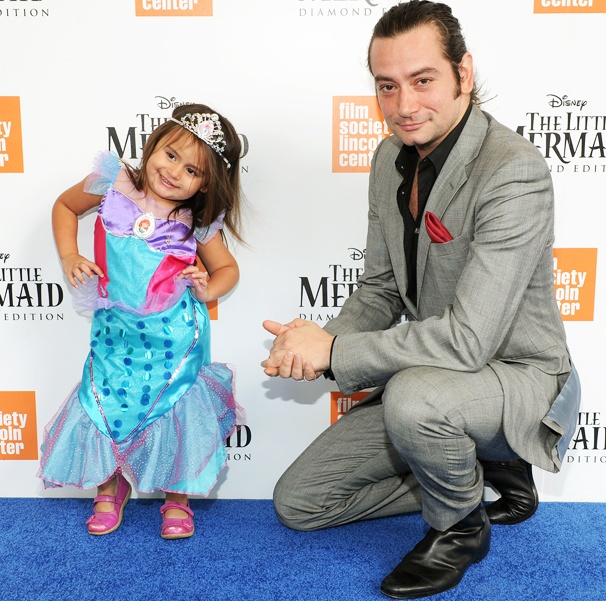 Constantine Maroulis & Daughter Malena Head Under the Sea at Little Mermaid Screening