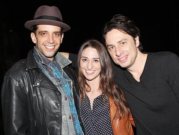 Sara Bareilles Braves Bullets and Pops Backstage for a Shot with Zach Braff