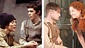 Ruaidhri Conroy as Billy and Aisling O'Sullivan as Helen in ''The Cripple of Inishmaan' at the Royal National Theatre in 1996 and Daniel Radcliffe as Billy & Sarah Greene as Helen in 'The Cripple of Inishmaan' on Broadway.