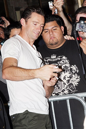 A Steady Rain First Preview Stage Door - Hugh Jackman (picture)