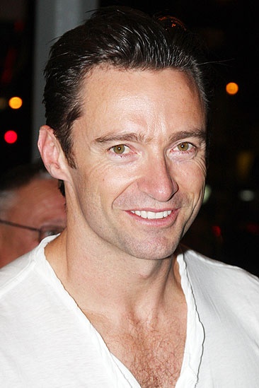 A Steady Rain First Preview Stage Door - Hugh Jackman (smiling)