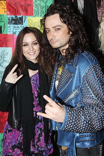 Leighton Meester at Rock of Ages - Leighton Meester - Constantine Maroulis metal sign