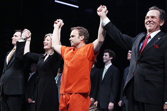 Enron opening – cc – Stephen Kunken – Marin Mazzie – Norbert Leo Butz – Gregory Itzin