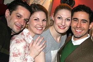 John Lloyd Young at Sardi's - Joe Calarco - Heather Ayers - Becca Ayers - John Lloyd Young