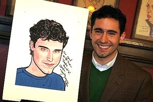 John Lloyd Young at Sardi's - John Lloyd Young - (with portrait)