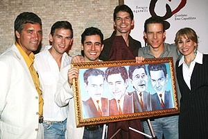 Photo Op - Jersey Boys Portrait Unveiling -  Bruce Dimpflmaier - Daniel Reichard - John Lloyd Young - J. Robert Spencer - Christian Hoff - Valerie Smaldone