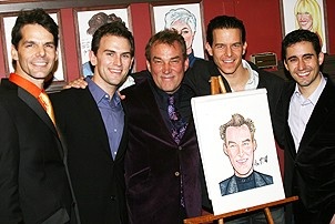 Photo Op - Des McAnuff at Sardis - J. Robert Spencer - Daniel Reichard - Des McAnuff - Christian Hoff - John Lloyd Young