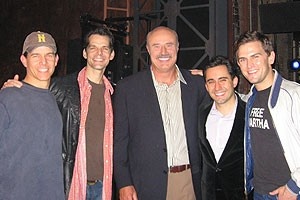 Photo Op - Dr. Phil at Jersey Boys - Christian Hoff - J. Robert Spencer - Dr. Phil McGraw - John Lloyd Young - Daniel Reichard