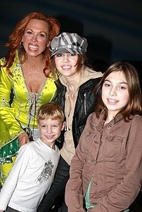 Photo Op - Miley Cyrus at Mamma Mia! - Carolee Cramello - Miley Cyrus - Carmello's son and daughter