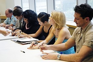 South Pacific CD Signing - Paulo Szot - Kelli O'Hara - Li Jun Li - Loretta Ables Sayre - Matthew Morrison - Danny Burstein (signing)