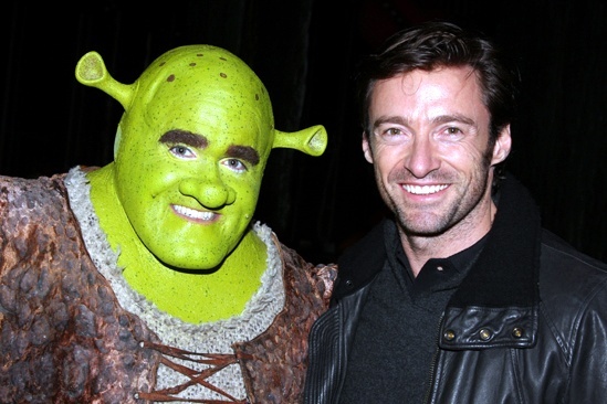 Steven Spielberg and Hugh Jackman Go Green at Shrek the Musical – Hugh Jackman – Brian d’Arcy James