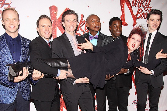 Kinky Boots Opening- Kyle Post- Paul Canaan- Charlie Sutton- Cyndi Lauper- Kevin Smith Kirkwood- Kyle Taylor Parker- Joey Taranto