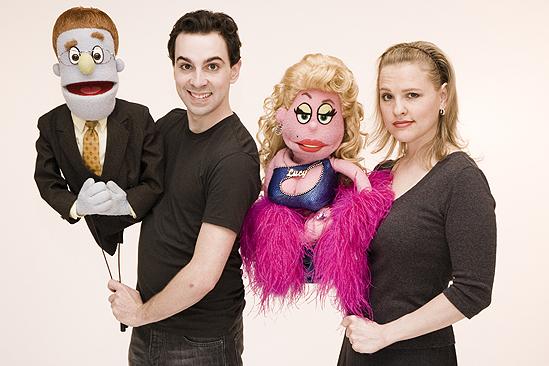 Avenue Q Final Cast Photo Shoot - Robert McClure - Anika Larsen (lucy t. slut)