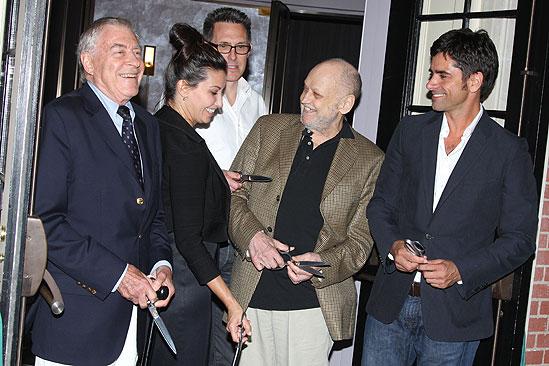 Henry Miller's Theatre Ribbon Cutting - Gina Gershon - John Stamos - Robert Longbottom - Lee Adams - Charles Strouse (laughing)