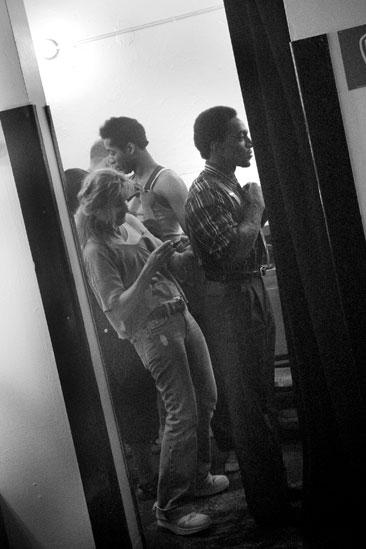 Memphis Promo Shoot - backup dancers getting dressed