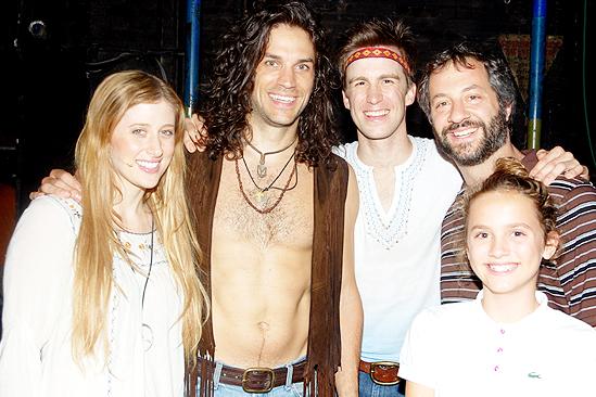 Jason Mraz and Judd Apatow at Hair - Caissie Levy - Will Swenson - Gavin Creel - Judd Apatow - Maude Apatow